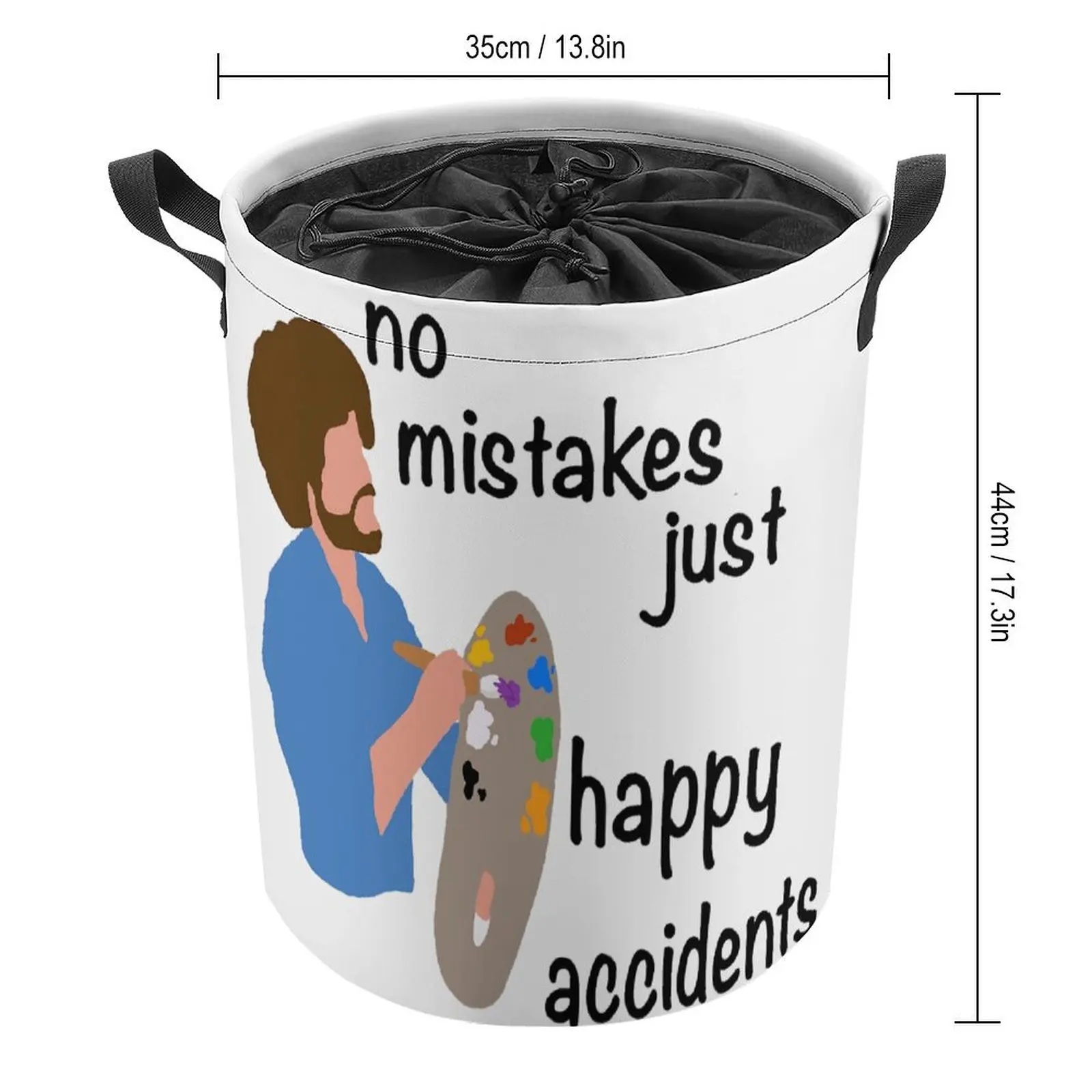 No Mistakes Just Happy Accidents for Sale Laundry Basket Storage Box Organizer Division Cute Storage of Socks Handle on Both Sid