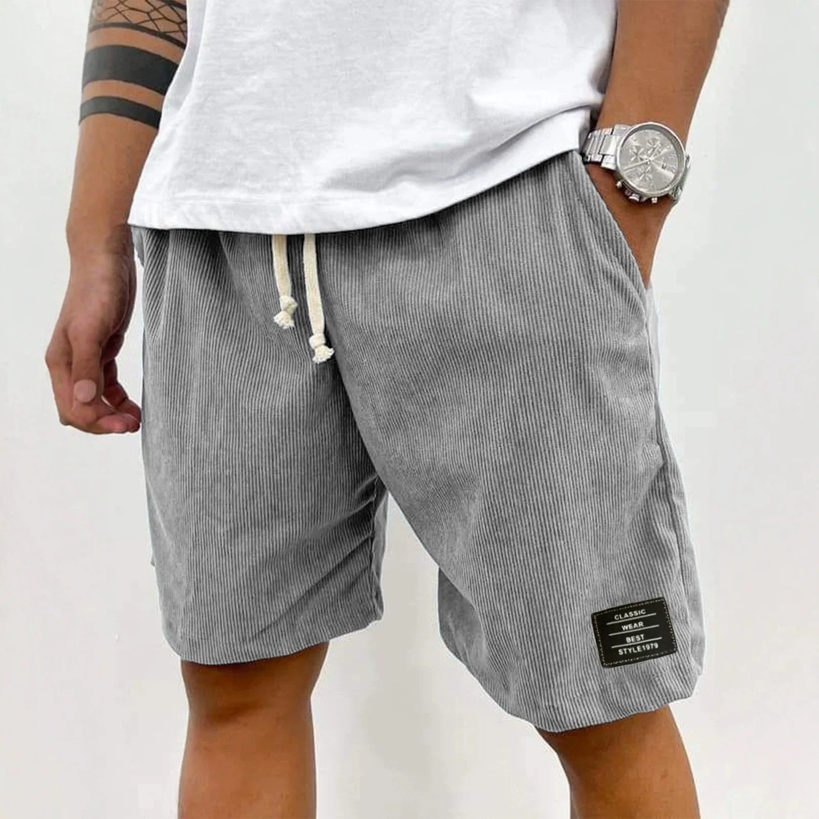 Slim Fit Summer Outdoor Men's Shorts 2026 European American Style Five Quarter Casual Breathable Comfortable Pants