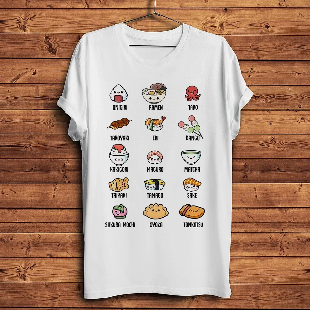 Cute Sushi Nigiri Takoyaki Fish taiyaki Ramen funny anime t shirt men homme casual short sleeve tee unisex streetwear tshirt