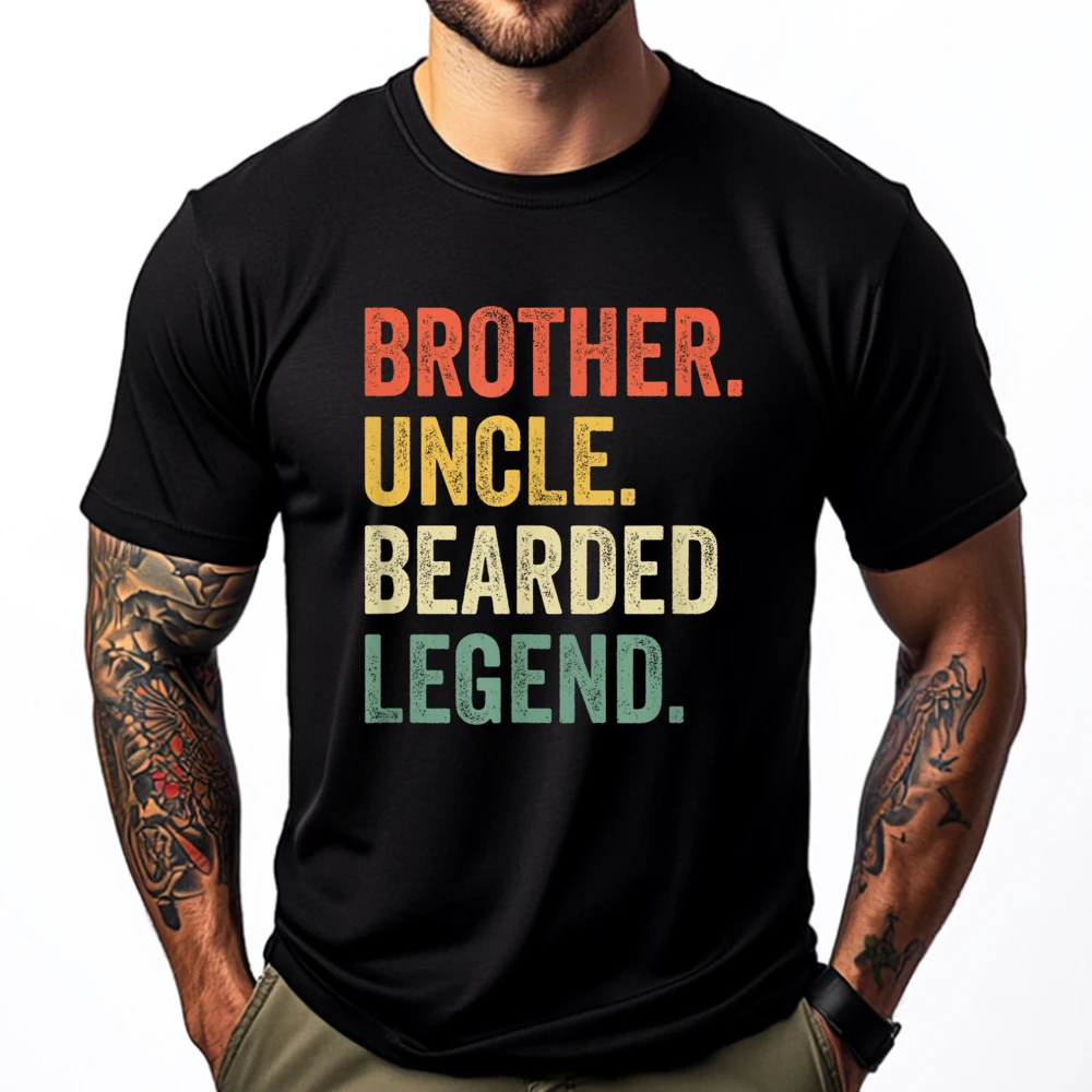 

Funny Bearded Brother Uncle Beard Legend Funny Shirts Streetwear Men Japan Style