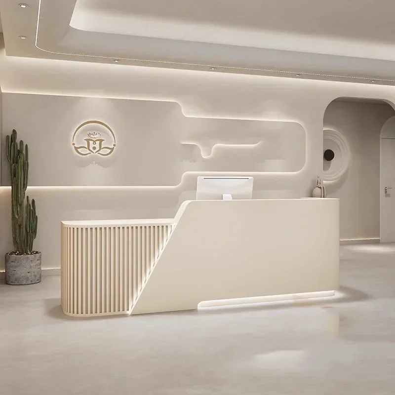 

Welcome Church Pulpit Reception Desk Lectern White Laudry Cabinet Podium Stand Small Long Desk Luxury Bureau Unique Furniture