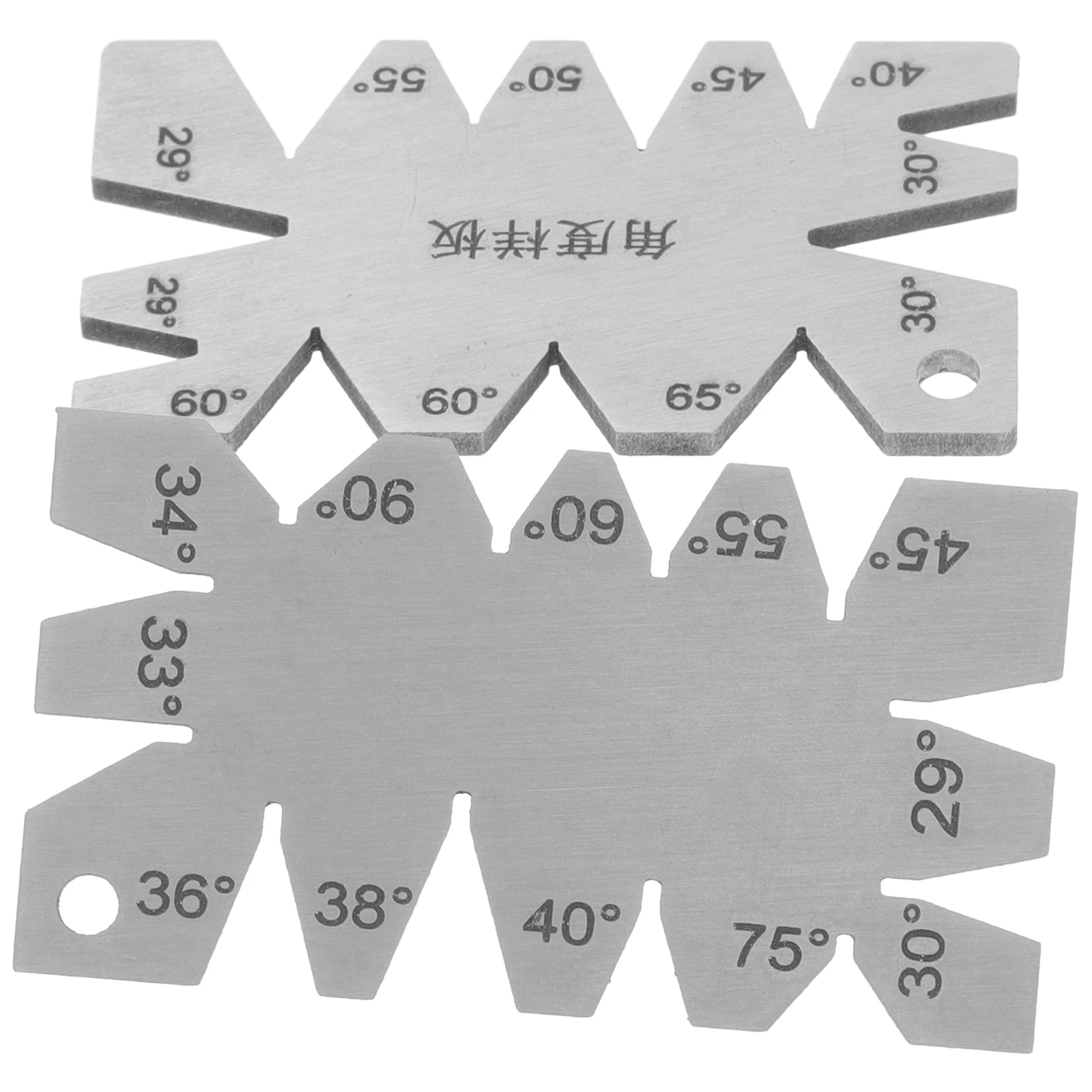 

2pcs Angle Template Gauge Machinist Measuring Shape Stainless Steel Ruler Precision Clear Reading Durable Quality