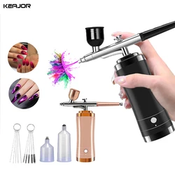Airbrush Nail with Compressor For Nails Art Makeup Paint Cake Decoration Portable Varnish Painting Spray Gun Nail Art Compressor
