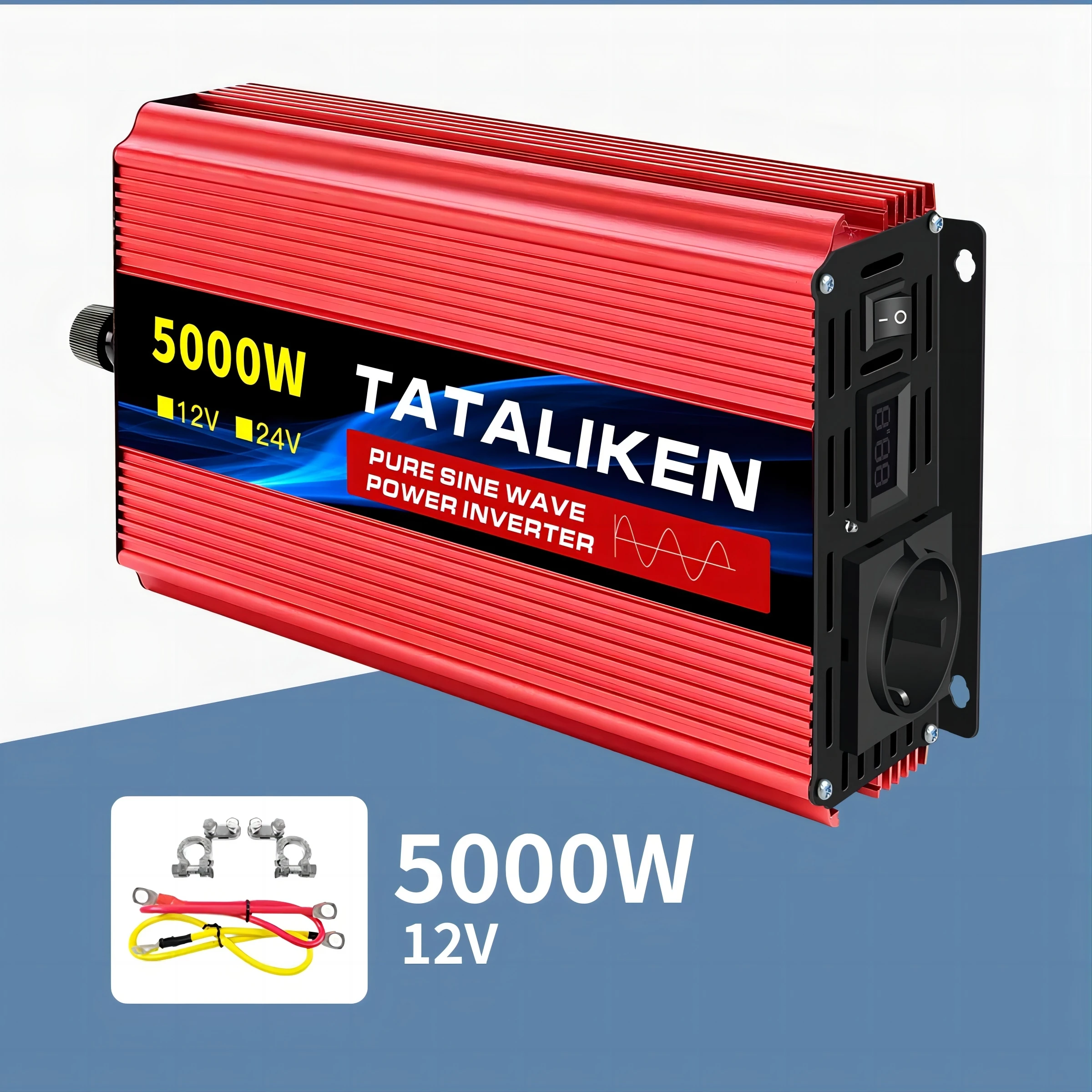 Omvormer Zuivere Sinus 2500 W/3500 W/4500 W/5000WDC 12 V/24 V naar AC 220 V 230 V Voltage Transfer Converter Oplaadadapter EU Socket