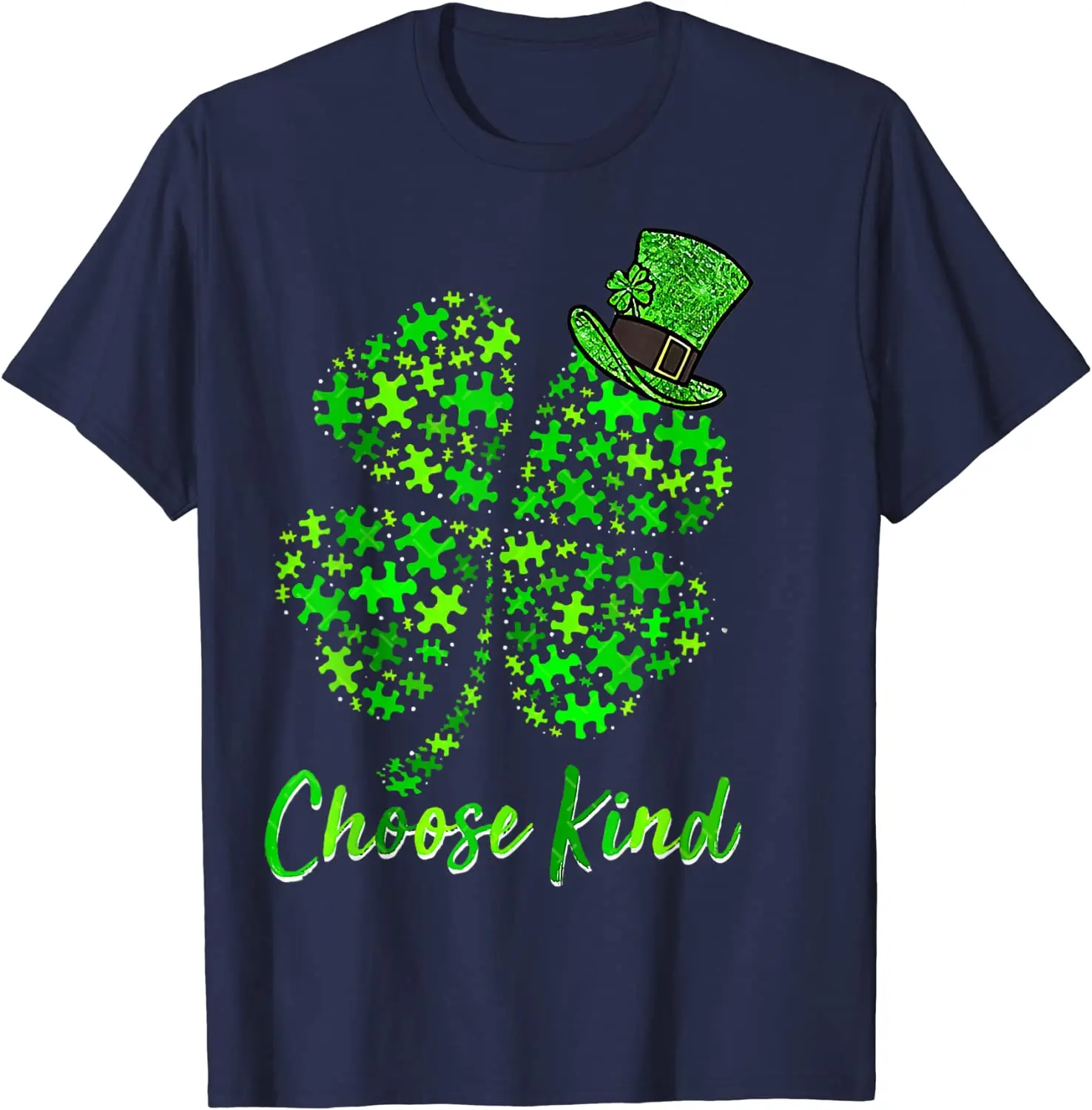 Lucky Green Shamrocks St. Patrick’s Day Choose Kind T-Shirt clovers mens t shirts oversized t shirt Cotton Daily Four Seasons