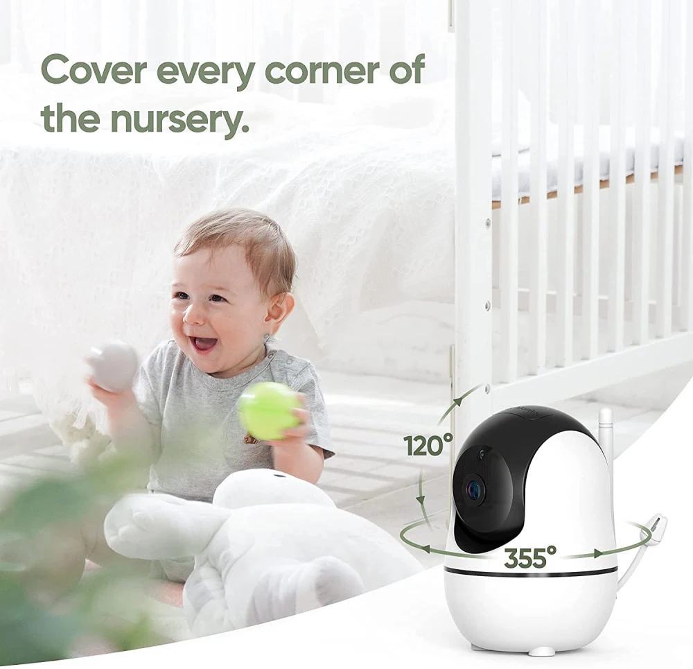 Separate Camera for SM50 Video Baby Monitor 4x Zoom PTZ Control Temperature Sensor IR Night Vision Baby Monitoring Accessories
