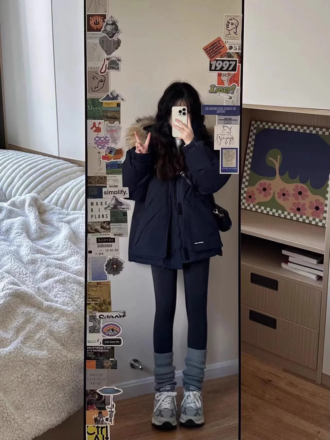 

Retro American Oversize Hooded Cotton Jaet Women's Winter Cotton-Padded Parka Thiened Workwear Coat Long Sve Loose Fit