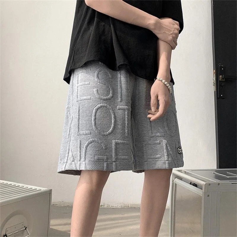 Loose American Style Men's Casual Shorts Breathable Comfortable Summer Fashion Sporty Mid-Length Straight Leg Pants