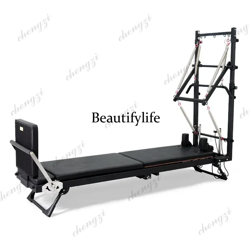Foldable Pilates Reformer Half Tower Bed Retractable Detachable Steel Frame Commercial Home Yoga Studio Workout Equipment