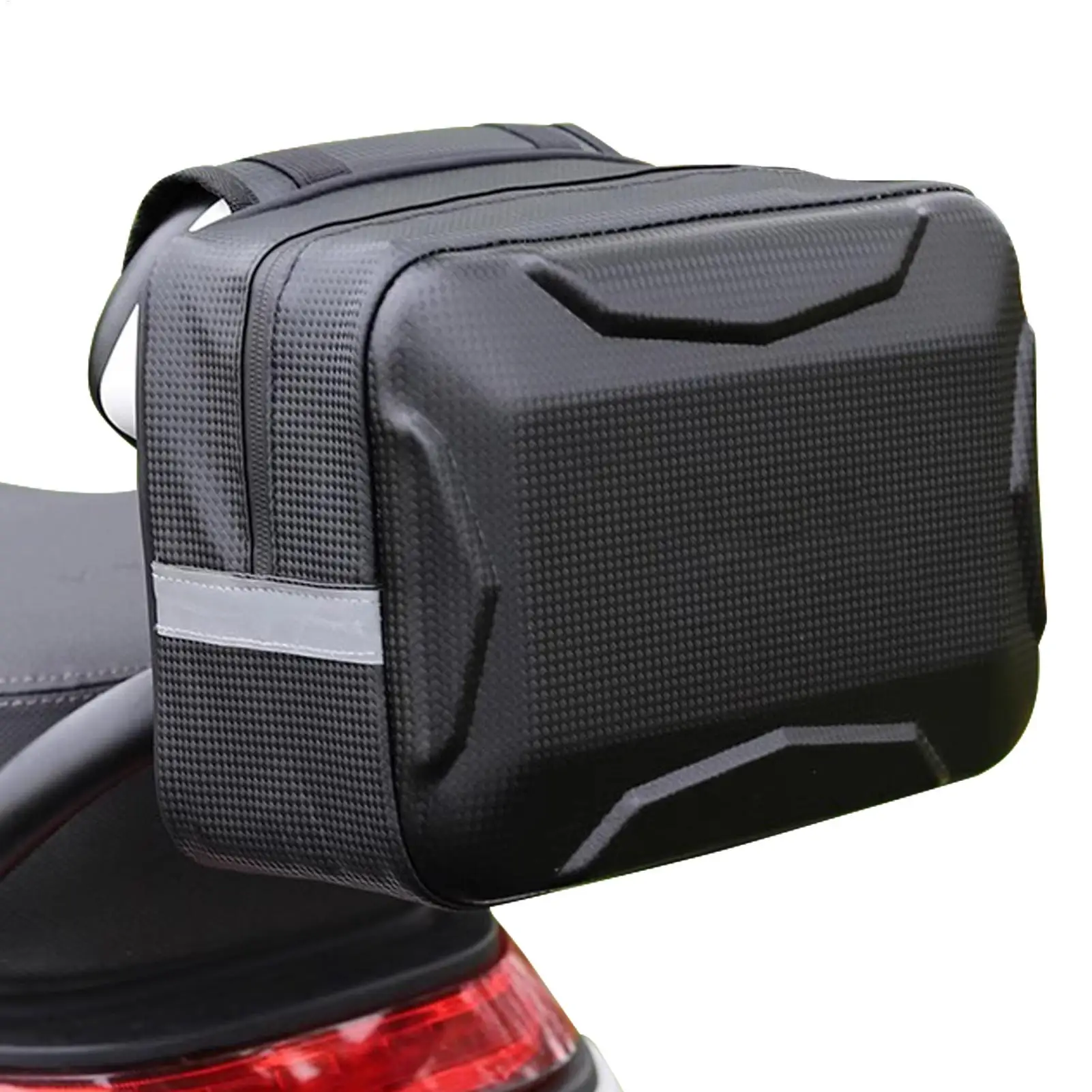

Ebike Trunk Pannier Rear Ebike Backrest Bag With Rain Cover Safety Reflective Hard Shell Electric Vehicle Luggage Carrier For