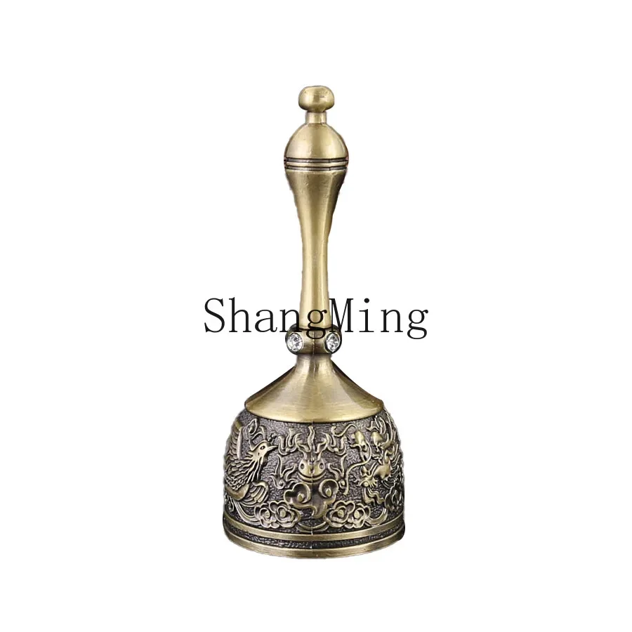 CLL retro dragon and phoenix elegant zinc alloy hand-cranked rose small bell restaurant dish hand-cranked bell