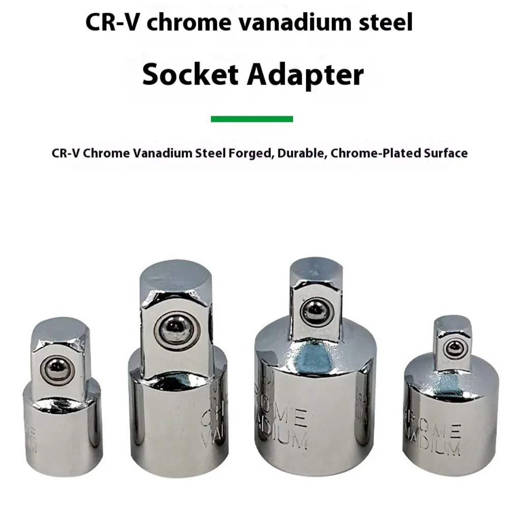 4PCS Hex Wrench Sockets Set of Impact Heads Ratchet 1/2 Adapter Fly Big 3/8 Medium Turn 1/4 Small Chrome Oil Steel Vanadium Bit