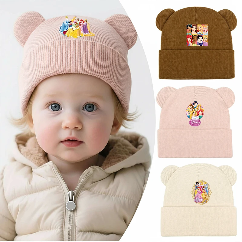 

Snow White Princess Newborn Baby Winter Kids Beanie Cap for Girls Boys Children Hats Elastic 0-3Y Toddler Caps