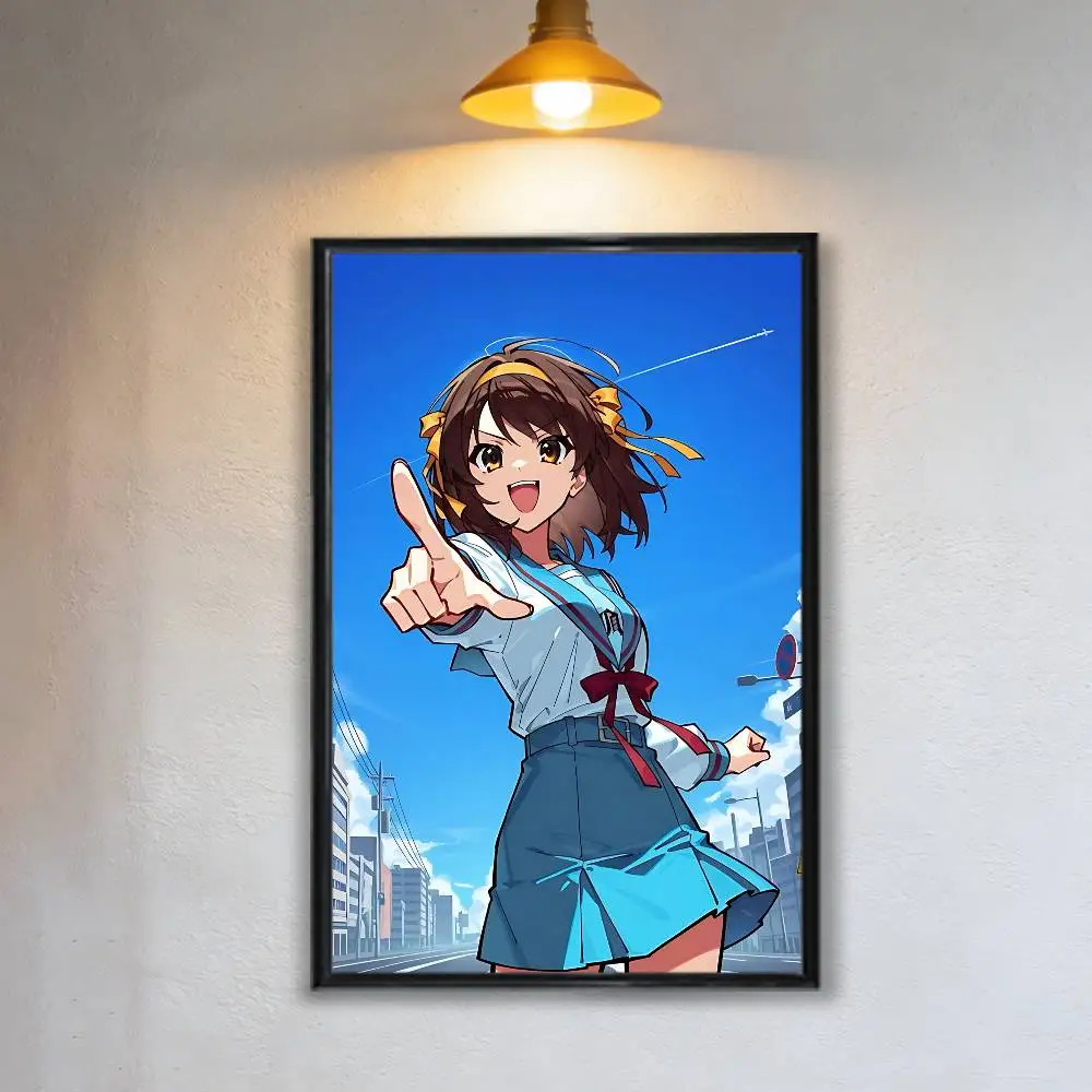 Campus Science Yuki Nagato Haruhi Suzumiya Poster Prints Wall Art Picture Painting Gift Living Room Restaurant Bar Large