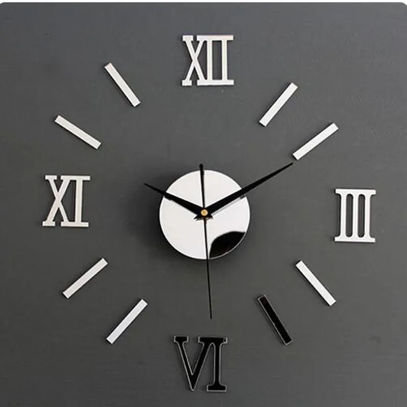 

Hour counter mirror acrylic combination digital diy Large Wall Clock Decor clocks Watches Home living room decoration