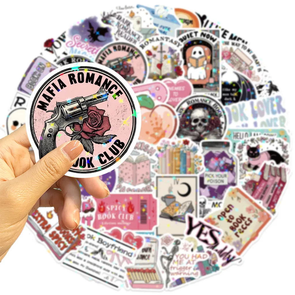 50Sheets Cartoon Star Reading PVC Stickers Waterproof Vinyl Decals for Phone Case Guitar Tumbler Skateboard Giajar Sticker Store