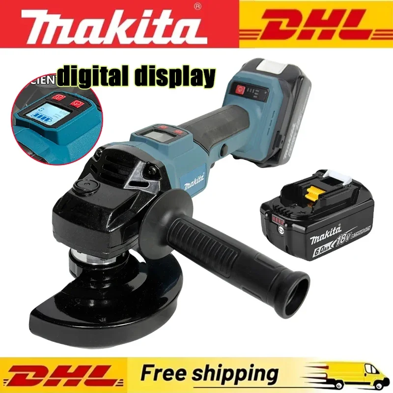 

Бесщеточная угловая шлифмашина Makita 125 мм с цифровым дисплеем для полировки металла/дерева, совместима с аккумуляторами 18В/20В