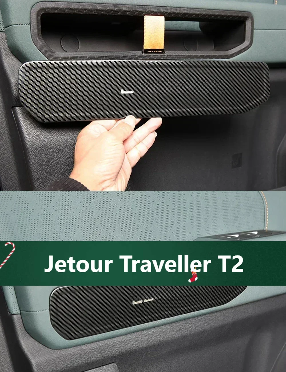 cherryJetour Traveller 2023 2024 Jetour T2 Car stainless Steel Inner Door Handle Panel Decorative Cover Modified Accessories