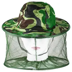 Outdoor Camo Mosquito Insect Bee Bug Mesh Cover Hat Head Face Protector Cap Шляпа для защиты головы и лица