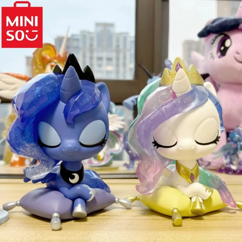 My Little Pony Action Figure Anniversary Edition Princess Celestia Princess Luna Action Figure Kawaii Collect Model doll Toy Gif