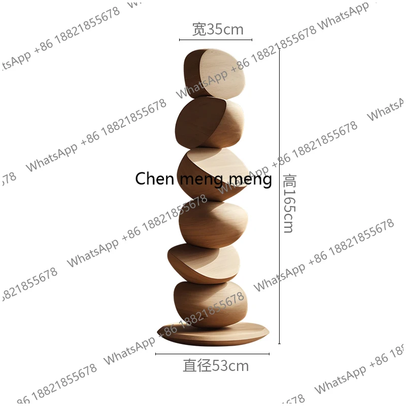 Hotel Solid wood art sculpture Large floor-to-ceiling ornaments Entrance wood carving decorations