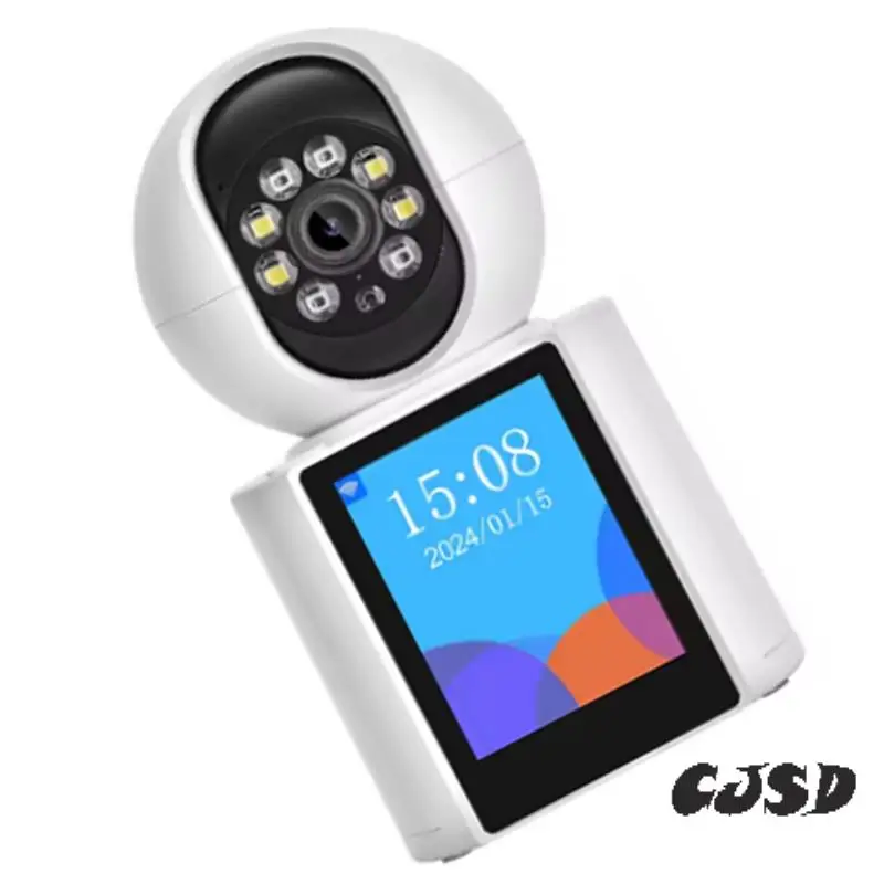 

CJSD-Smart Home 2MP Video Intercom Camera With 2.8In Screen, Wifi IP Baby Monitor, Auto Tracking CCTV Cam US Plug