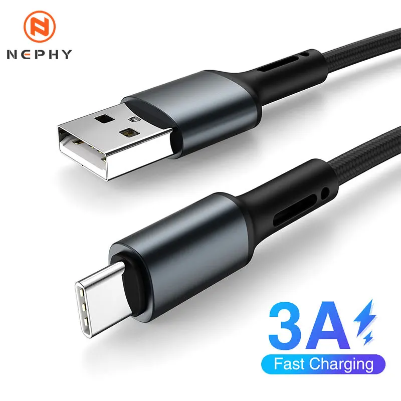 Кабель USB Type-C для Samsung S21/S10/Xiaomi Mi, провод для быстрой зарядки и передачи данных, 3 м