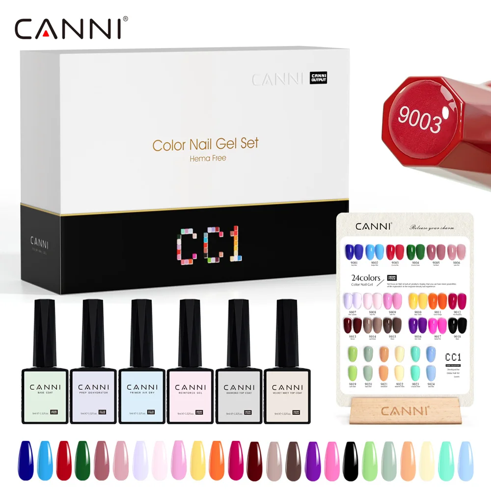 HEMA FREE Nail Gel Polish VIP Kit Color Card VENALISA CANNI Color Gel Professional Soak Off UV LED Nail Gel Varnish Learner Set