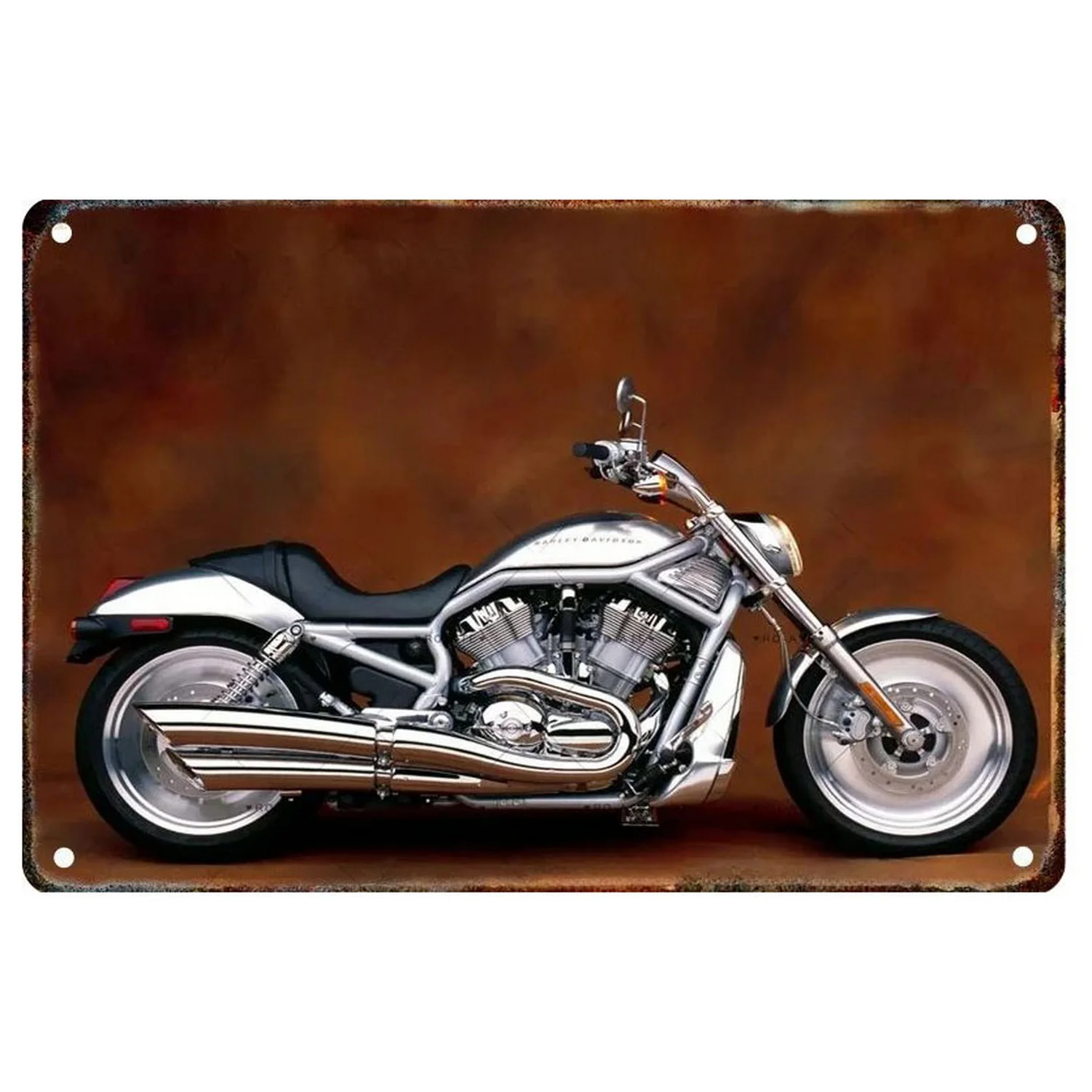 Metal Tin Sign Classic Motorcycle Wall Decoration Plaque Vintage Art Poster Iron Painting for Man Cave Home Cafe Garden Club Bar