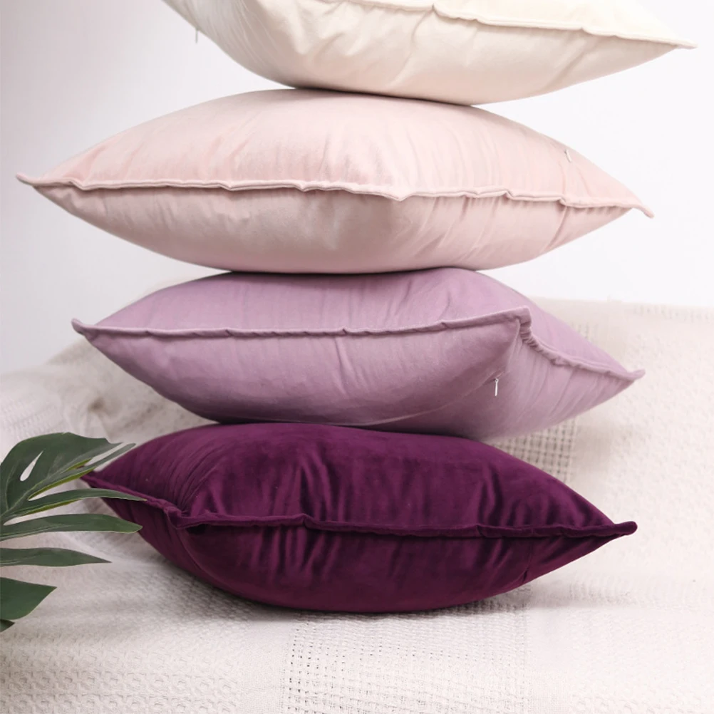 

Soft Touch Solid Color Pillow Cover for Sofa Chair Bed Window Seat Comfortable Hug Lean Wear Resistant Home Decor Item Light