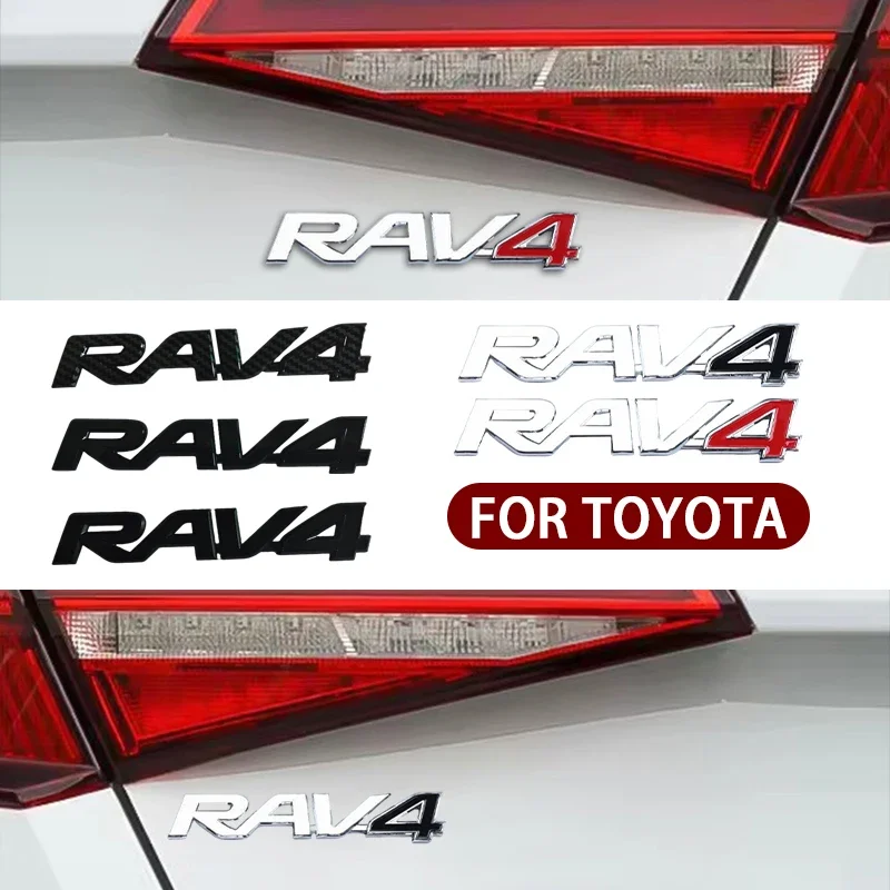 

1PCS ABS Car Body Trunk Emblem Sticker Rav4 LOGO For Toyota RAV4 SUV Badge Auto Rear Letter Decal Exterior Accessories