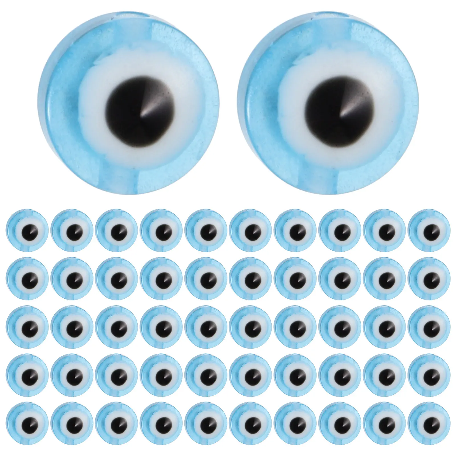 

100Pcs Sky-Blue Plastic Eyeball Pendants Eye-Catching DIY Gift Idea for Friends Lovers Jewelry Making Plastic Pendant Charm