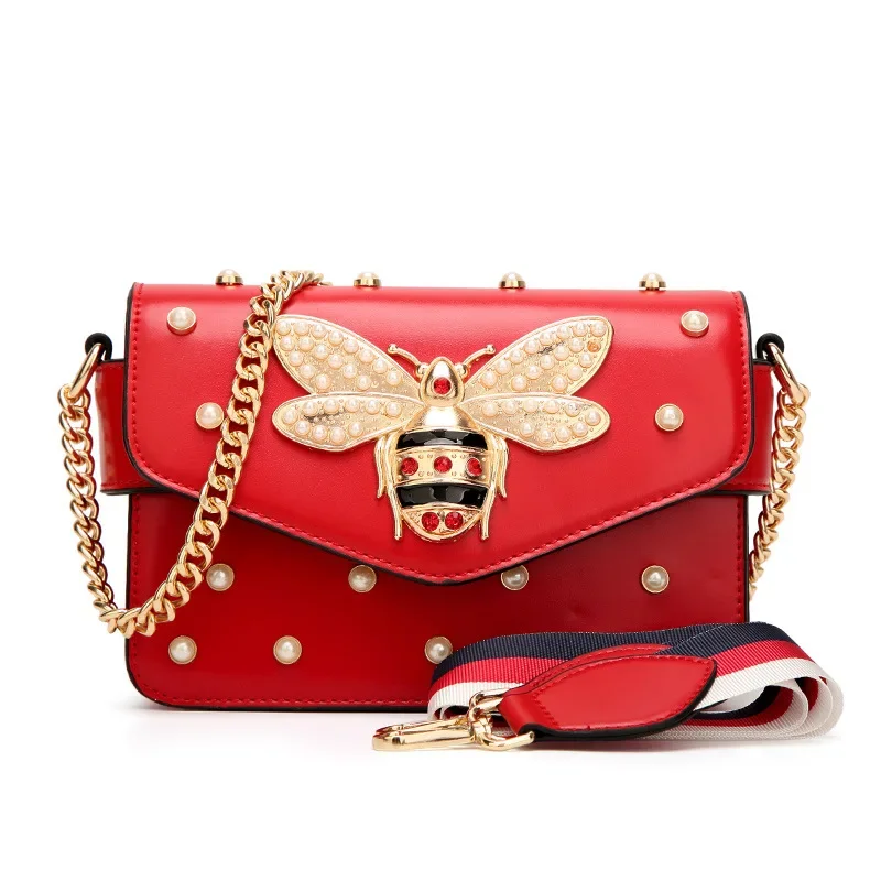 Bee Pearl Crossbody Bags For Women Chains Bee Luxury Handbags Designer Famous Brand Shoulder Bag Hand Sac A Main Female