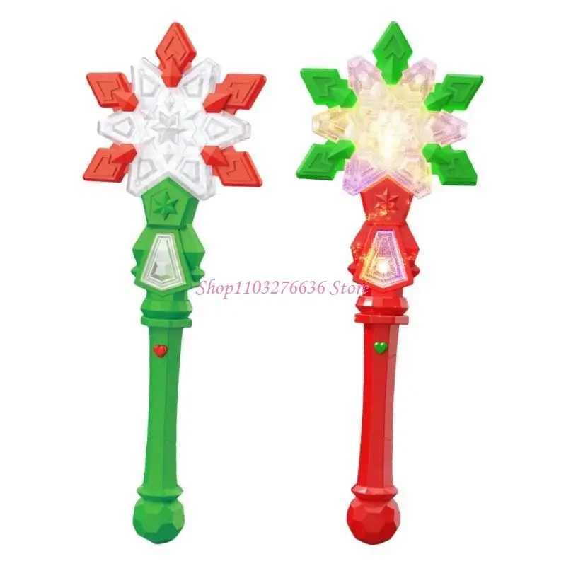 R6FD Elegant Snowflakes Wands LED Light Up Toy Accessory for Enchanting Playtimes