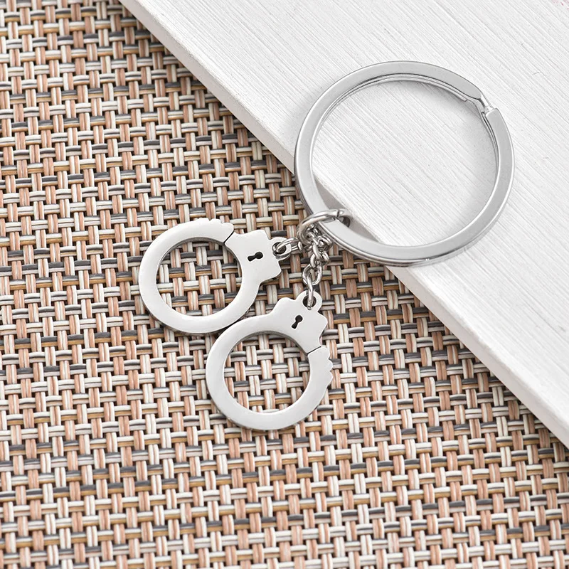 New Stainless Steel Simulated Hand Keychain Creative Gifts Auto Handbag Backpack Pendant Key Ring Freedom Jewelry