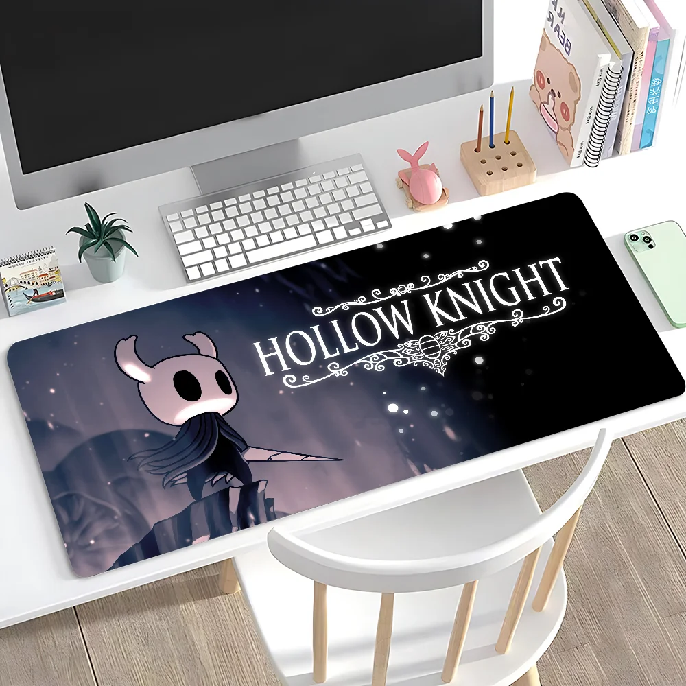 

Игровой коврик для мыши H-Hollow Knight, большой противоскользящий коврик для мыши, коврик с прошитыми краями, прочный настольный игровой ноутбук ​ Клавиатура Pad 900х400мм