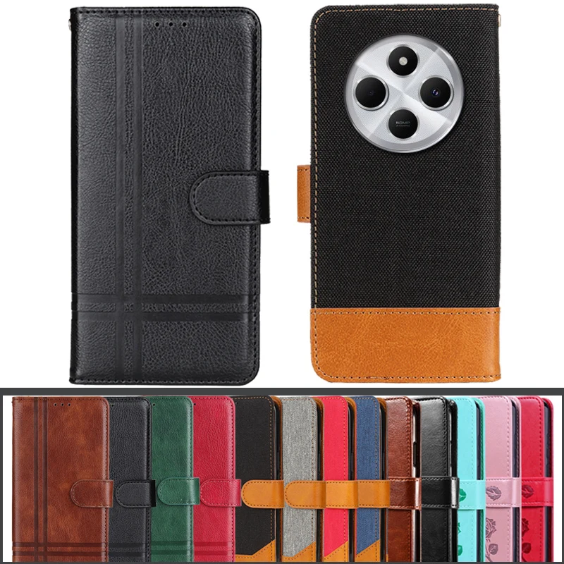 Redmi 14C 4G Luxury Flip Leather Wallet Separable Card Holder Full Cover For Xiaomi Redmi14C 2409BRN2CA 2409BRN2CL 2409BRN2CG