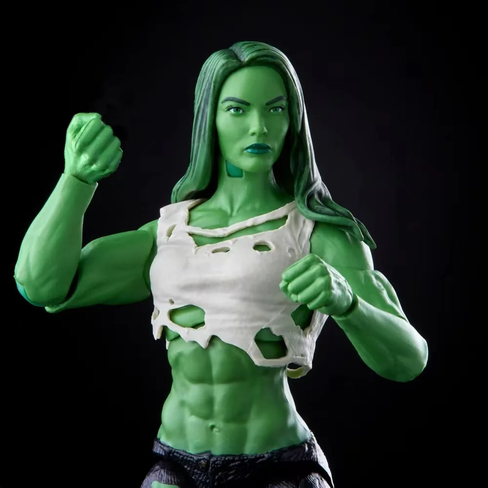 Marvel Legends She Hulk Action Figure Movable Angry Normal Head Hulkettes Version No Extra Open Hands Model Toy Children Gift