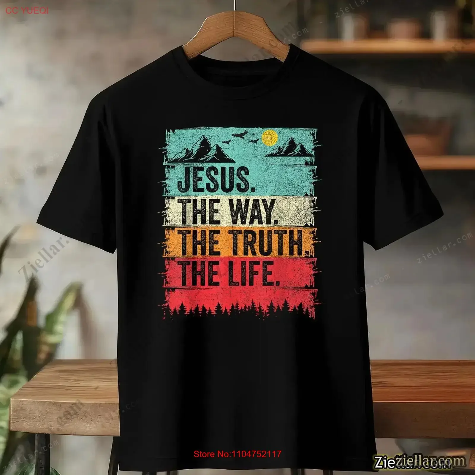 T-shirt Jésus est le chemin, la vérité, la vie, culte chrétien pour tous les âges, style vintage délavé, streetwear graphique homme, unisexe