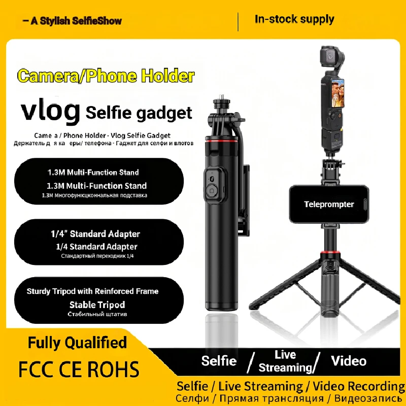 Selfie Stick Tripod Mini Handheld Camera Stand For Pocket Action Camera Desktop Live Streaming Vlog Shooting Camera Accessory