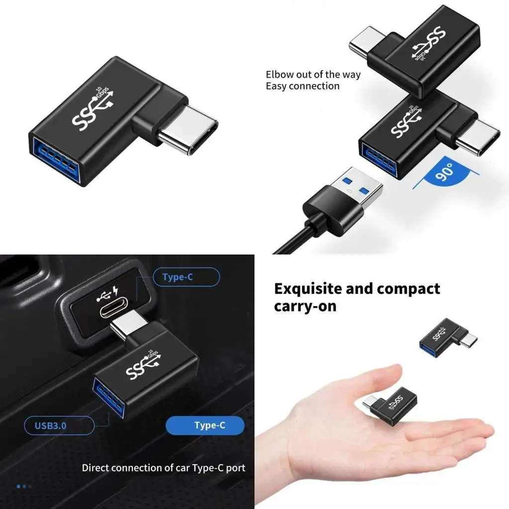 

R53C Universal Type C to USB Quick Charges Adapter Fast Connection Aluminum for Office
