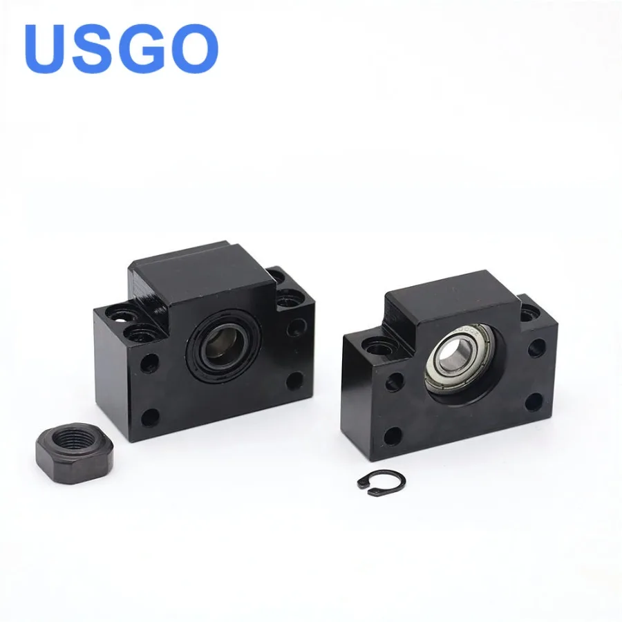 

USGO BK17 BF17 Ballscrew End Supports Set Fixed Side for Ballscrew Liner Guides Machine CNC Parts holder