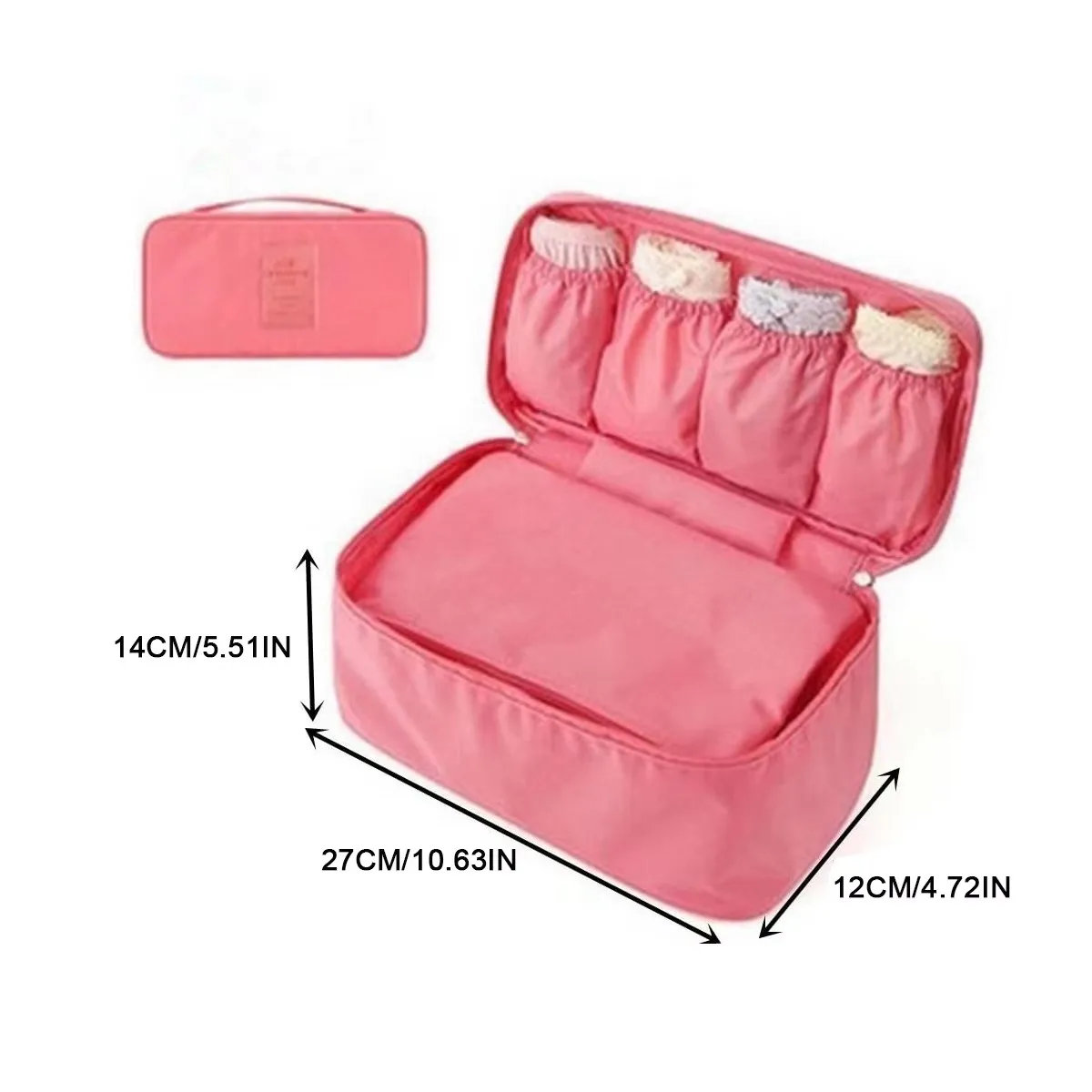 حقيبة تنظيم السفر المحمولة - تخزين الملابس الداخلية وحمالات الصدر متعددة الوظائف، حقيبة مستحضرات التجميل للرحلات الخارجية #2