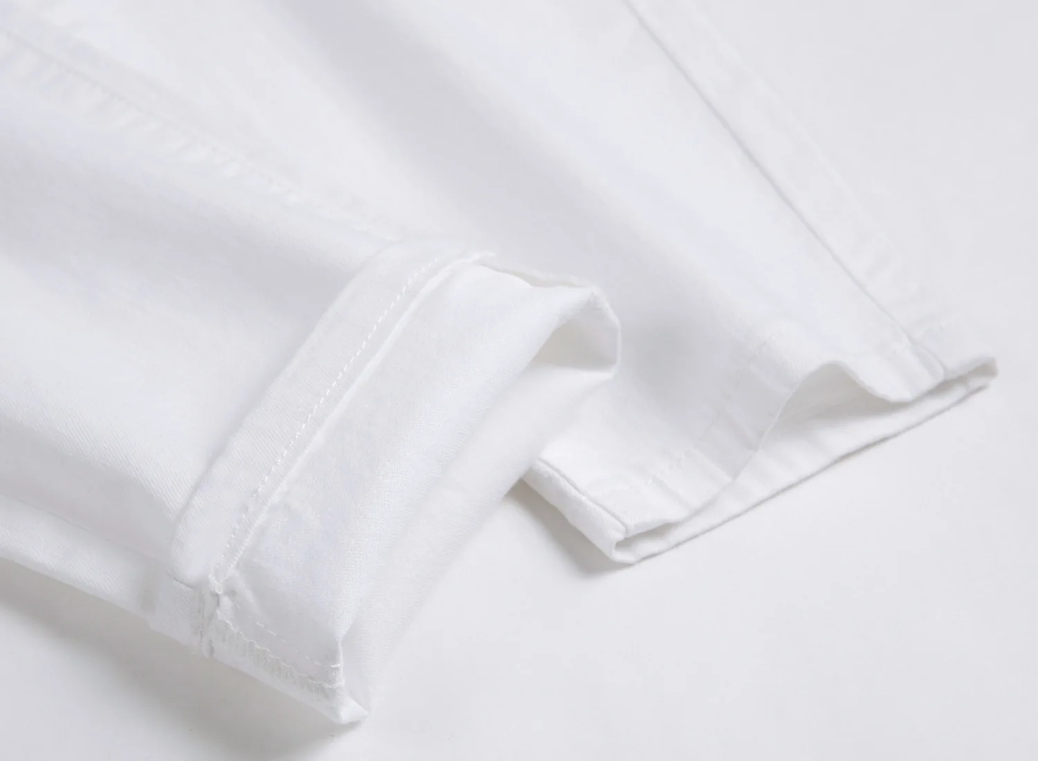 High-end fashion brand white jeans male personality slimming small feet elastic trend  autumn and winter 