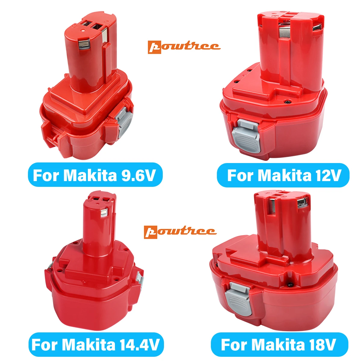 Powtree screwdriver Replacement Ni-MH battery For Makita 9.6V 12V 14.4V 18V Cordless PA09 PA12 PA14 PA18 Drill Tools Batteries