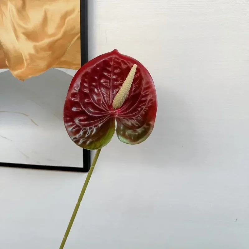 10 Stück/lot Kunstblumen aus Kunststoff Anthurium Hochzeitssaal-Dekoration Heimdekoration Kunstblumen Palmen Party Blumenarrangement – Detail 10