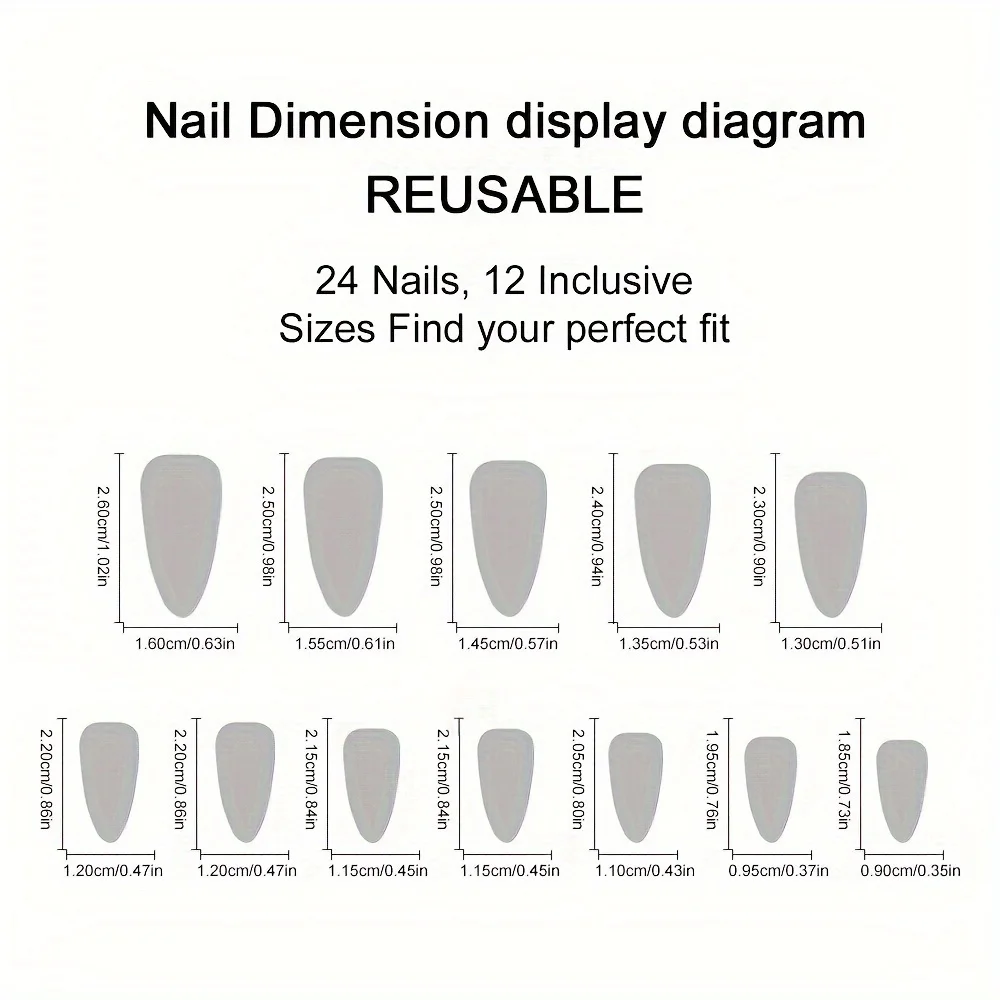 24 uñas postizas en forma de almendra, puntas francesas negras brillantes con estampado de leopardo y detalles dorados, cobertura completa para mujeres