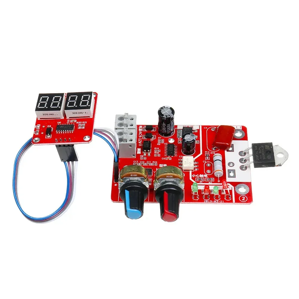 Spot Welding Machine Control Board Adjustable Time Current Transformer Board Digital Display Portable DIY Battery Accessories