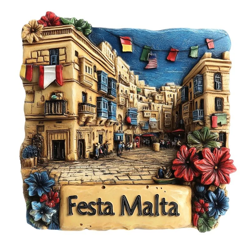 Europe Malta Fridge Magnets Tourist Souvenirs Crafts Refrigerator magnet Decoration Articles Handicraft Gifts
