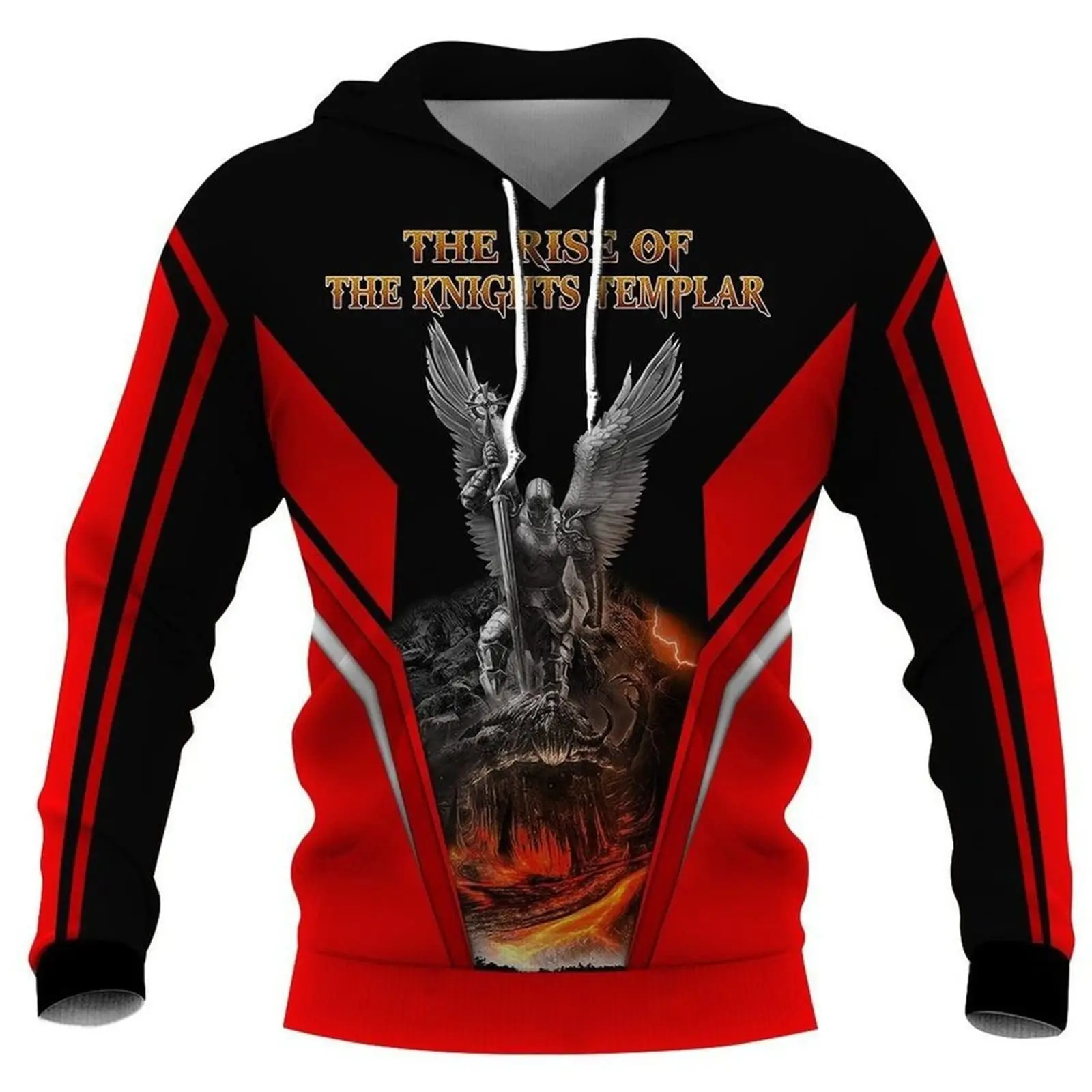 كنزة رجالية مبتكرة بهودي رائعة ، كنزة بأكمام طويلة ، كنزة صوفية غير رسمية ، متوسطة العمر ، كنزة مطبوعة ثلاثية الأبعاد ، موضة